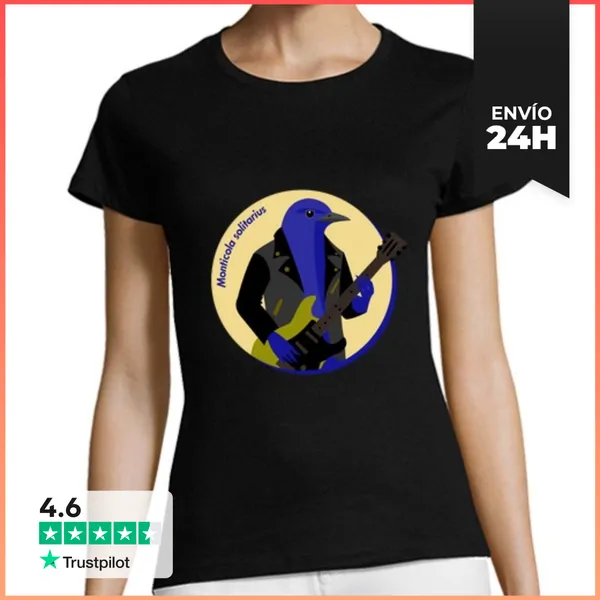 Camiseta Mujer Clásica Roquero Solitario - Monticola Solitarius