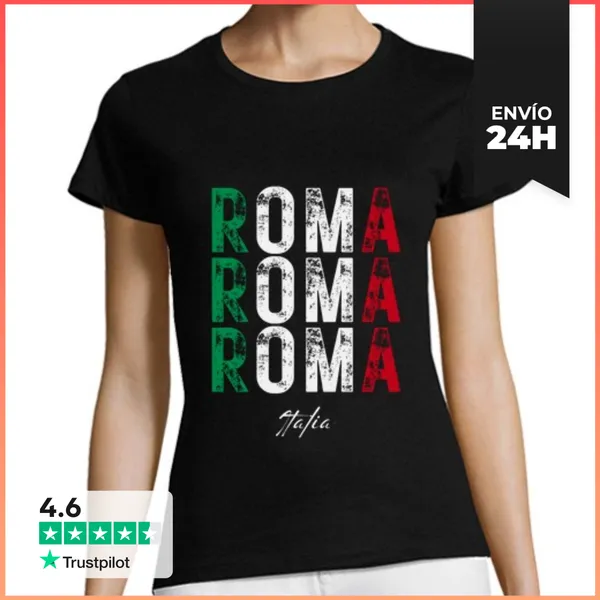 Camiseta Mujer Clásica Roma Italia, Viaje A Roma LaTostadora
