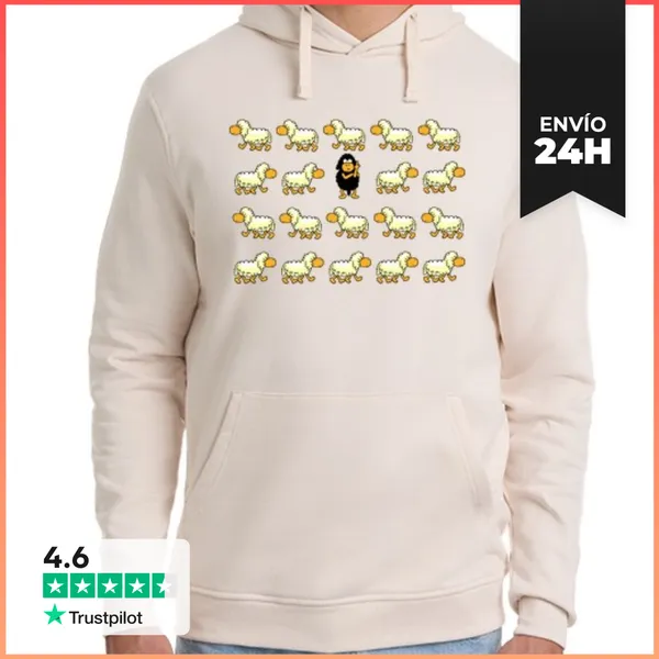 Sudadera Unisex Con Capucha Oveja Negra - Se Diferente