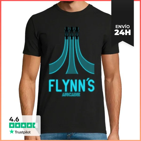 Camiseta Hombre Clásica Flynn´s Arcade LaTostadora