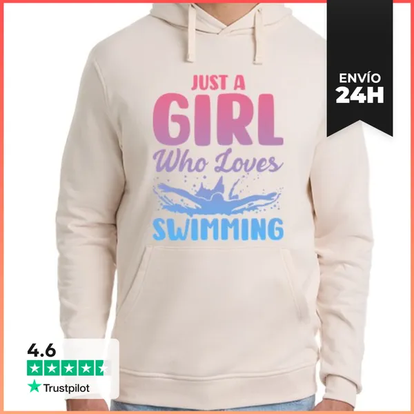 Sudadera Unisex Con Capucha Solo Una Chica A La Que Le Encanta