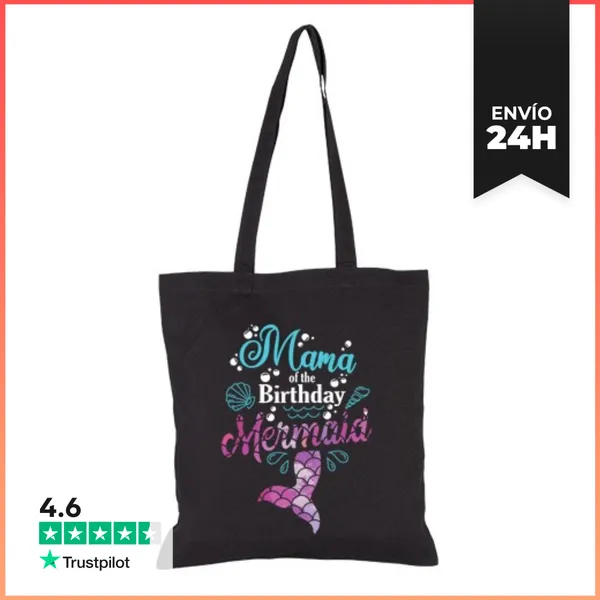 Bolsa De Tela Mamá De La Sirena De Cumpleaños LaTostadora