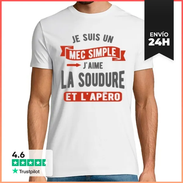 Camiseta Hombre Clásica Aperitivo Y Soldadura LaTostadora