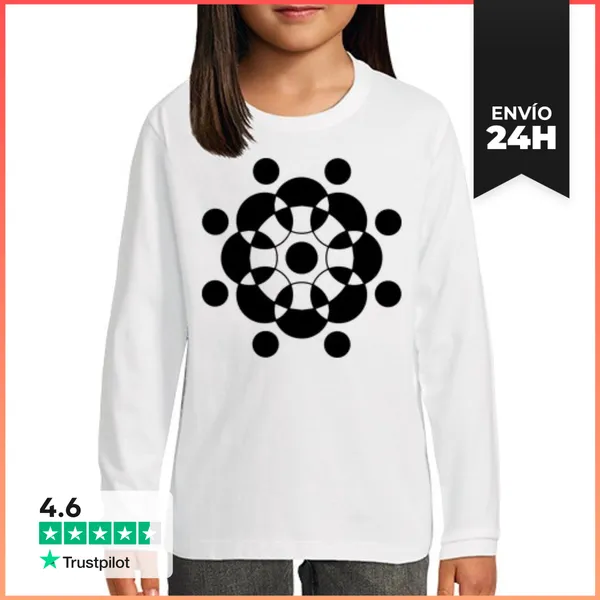 Camiseta Manga Larga Para Niños Diseño De Círculo De Cultivos