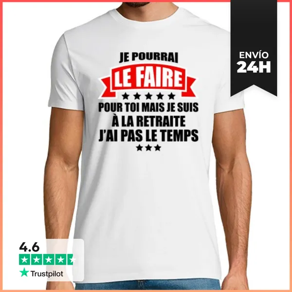 Camiseta Hombre Clásica Estoy Jubilado No Tengo Tiempo