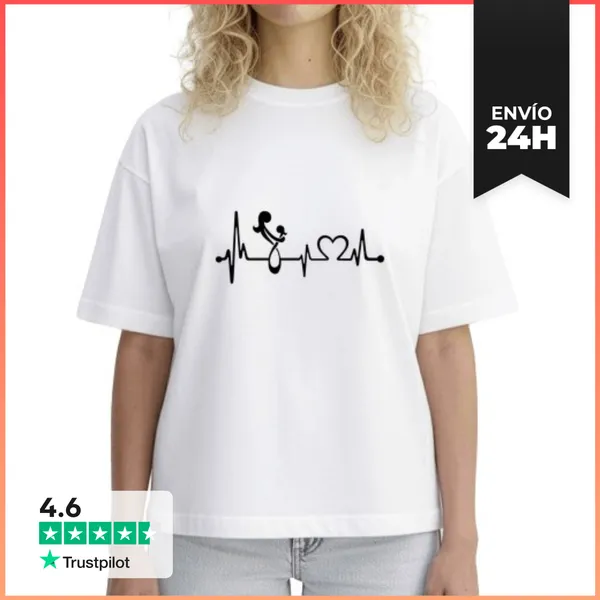 Camiseta Mujer Boxy Latido Mama LaTostadora