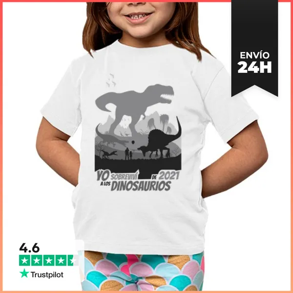 Camiseta Clásica Para Niños Yo Sobreviví A Los DINOSAURIOS De