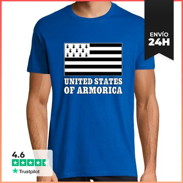 Camiseta Hombre Clásica Gwenn Ha Du - Hombre Retro LaTostadora