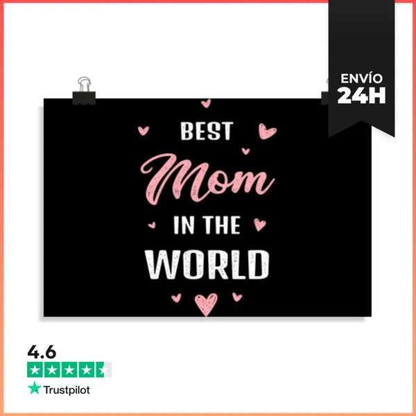 Póster Horizontal Mejor Mamá Del Mundo Mejor Mamá De Todos Los