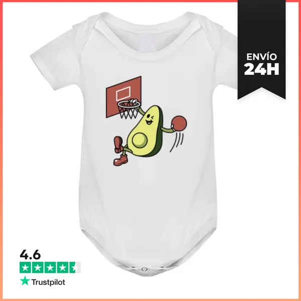 Body Bebé Aguacate Jugando Baloncesto LaTostadora