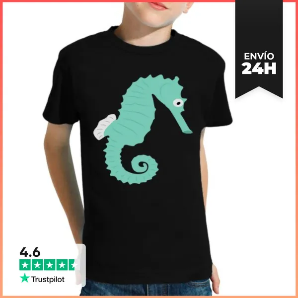 Camiseta Clásica Para Niños Caballito De Mar Pigmeo LaTostadora