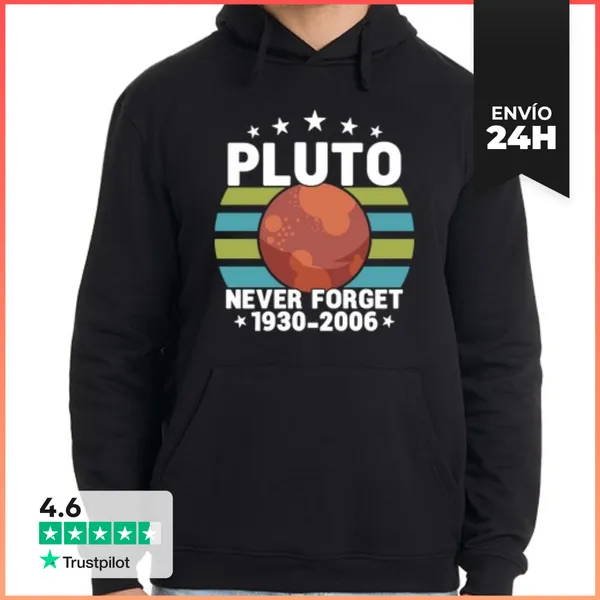 Sudadera Unisex Con Capucha Plutón Humor Ciencia Espacio
