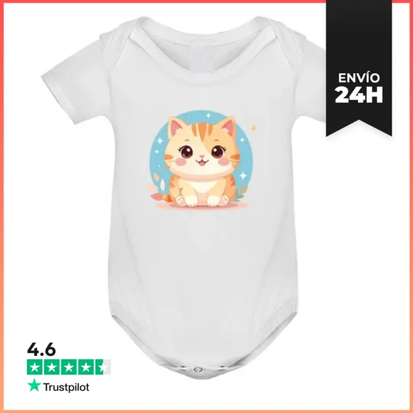 Body Bebé Gato Kawaii Adorable Y Cute LaTostadora