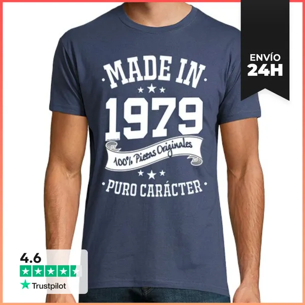 Camiseta Hombre Clásica Made In 1979 LaTostadora
