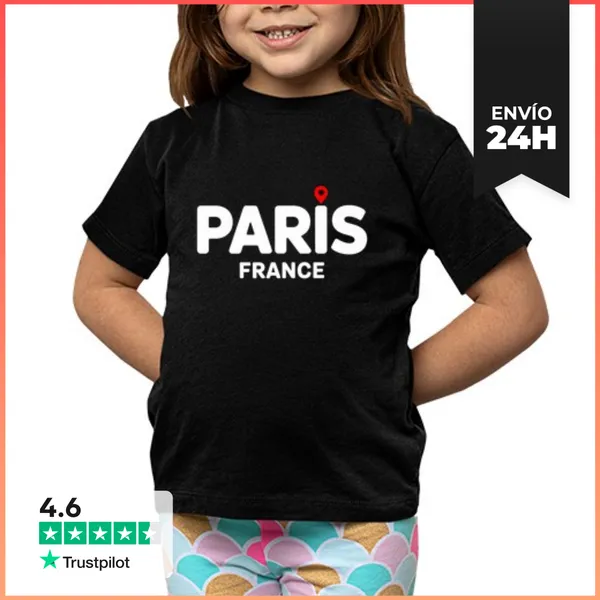 Camiseta Clásica Para Niños Viaje A París Francia Torre Eiffel