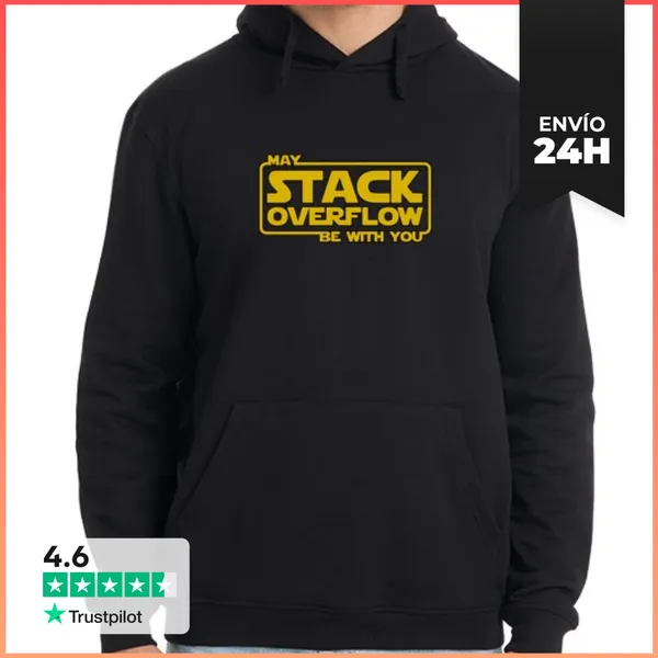 Sudadera Unisex Con Capucha Stack Overflow With You LaTostadora