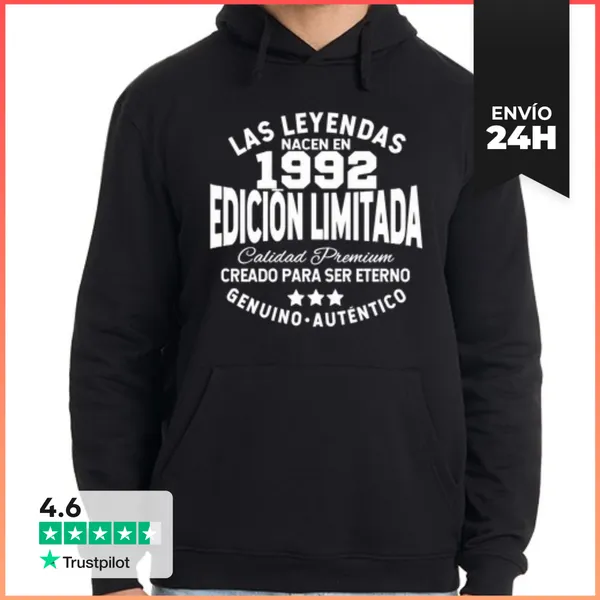Sudadera Unisex Con Capucha 1992 El Mejor Año LaTostadora