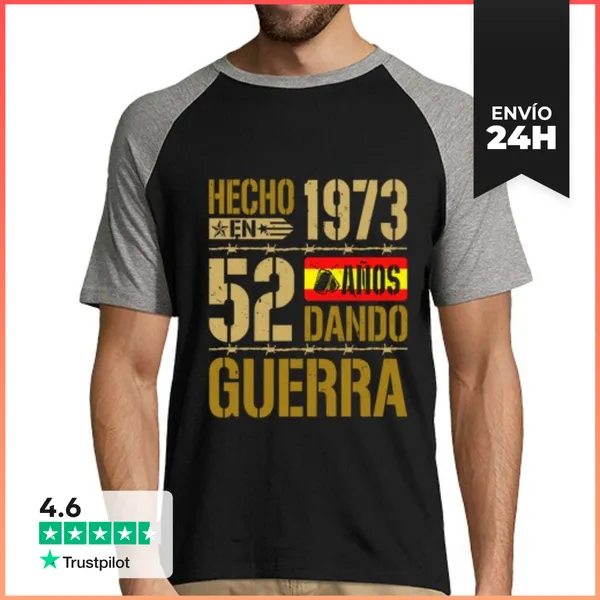 Camiseta Hombre, Estilo Béisbol Dando Guerra Desde 1973