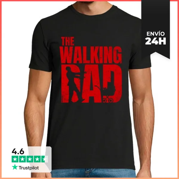 Camiseta Hombre Clásica El Papá Que Camina - Día Del Padre