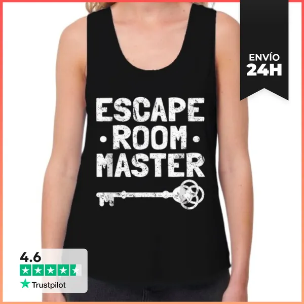 Camiseta Mujer Sin Mangas, Loose Fit Regalo De Sala De Escape