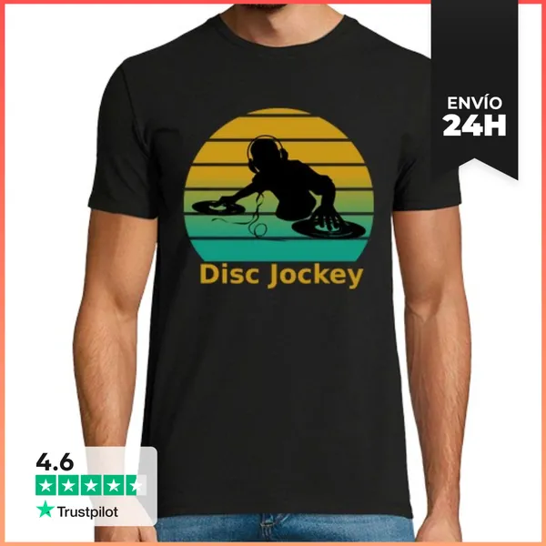 Camiseta Hombre Clásica Disc Jockey - Dj LaTostadora