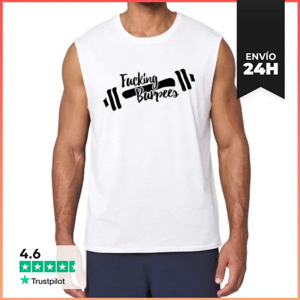 Camiseta Sin Mangas Fucking Burpees Hombre LaTostadora
