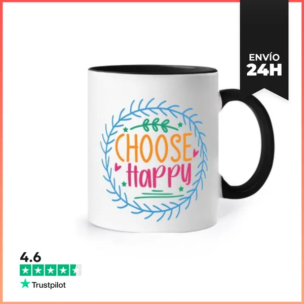 Taza De Colores Choose Happy LaTostadora