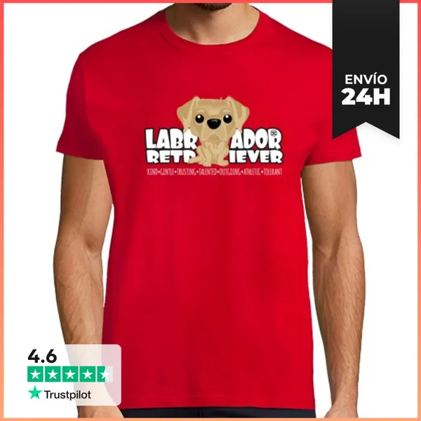 Camiseta Hombre Clásica Labrador Retriever (Yellow) - DGBighead