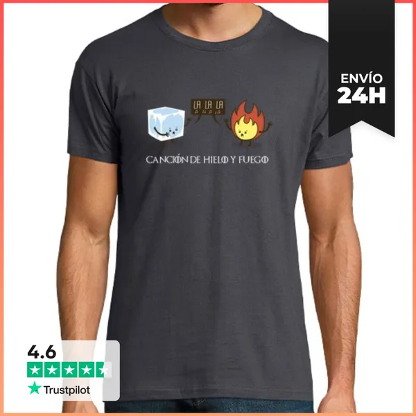 Camiseta Hombre Clásica Canción De Hielo Y Fuego - Camiseta
