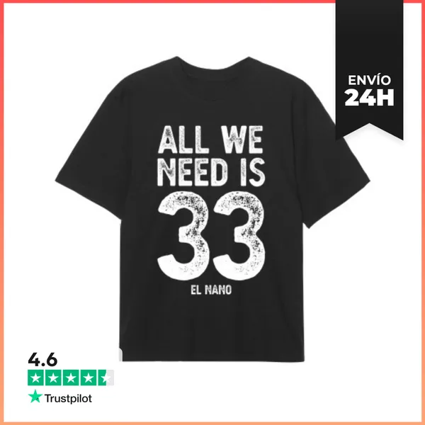 Camiseta Oversize ALL WE NEED IS 33 F1 LaTostadora