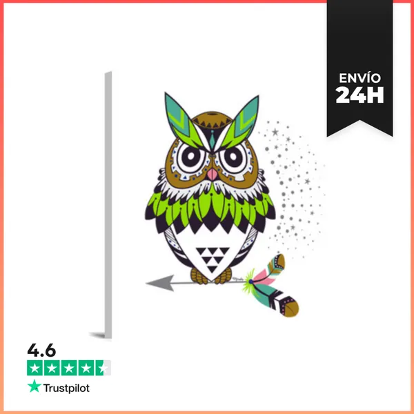 Lienzo Cuadrado Owl L LaTostadora