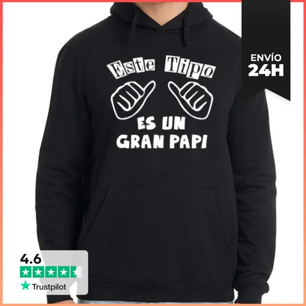 Sudadera Unisex Con Capucha GRAN PAPI LaTostadora