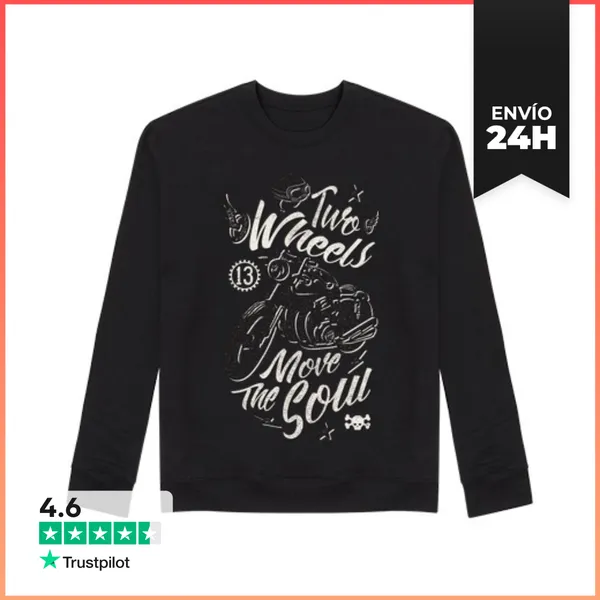Sudadera Unisex Two Wheels Move The Soul LaTostadora