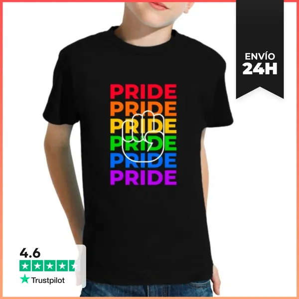 Camiseta Clásica Para Niños Orgullo Gay Lgbtq Tipografía De Arco