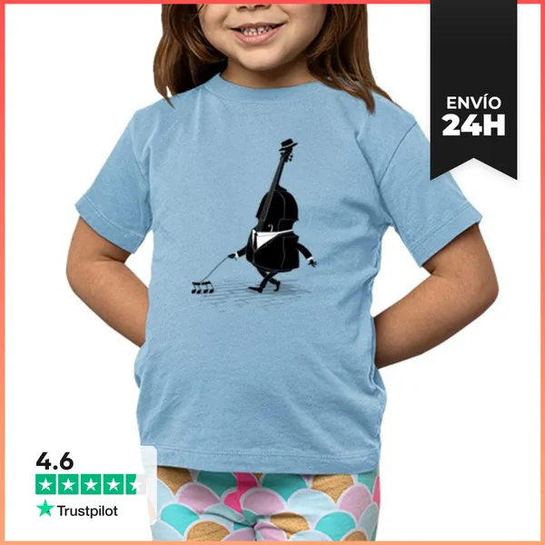 Camiseta Clásica Para Niños Bass Caminando LaTostadora
