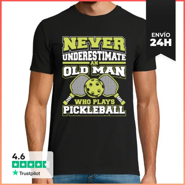 Camiseta Hombre Clásica Nunca Subestimes A Un Anciano Que