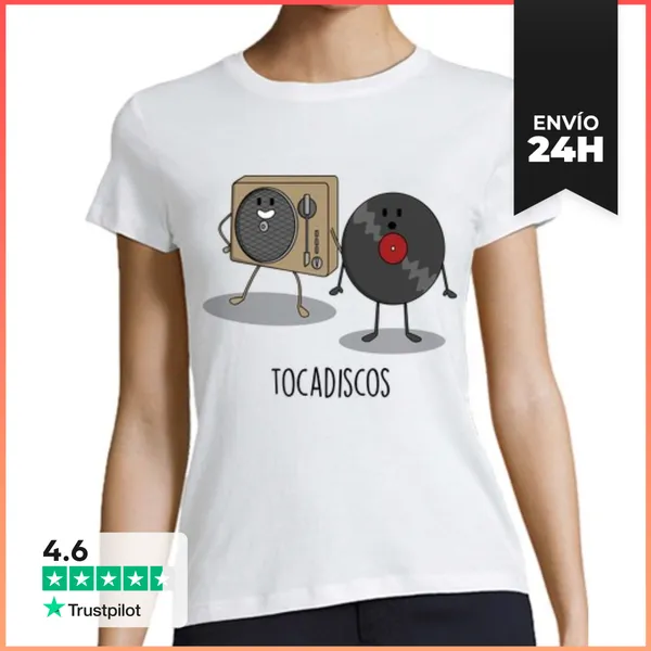 Camiseta Mujer Clásica Tocadiscos LaTostadora