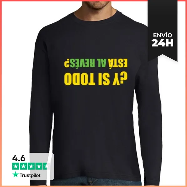 Camiseta Hombre Manga Larga Al Revés 2 LaTostadora