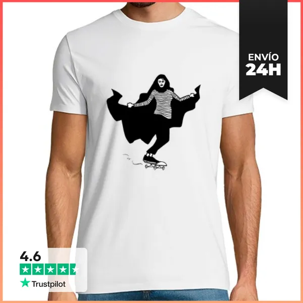 Camiseta Hombre Clásica Una Chica Vuelve Sola A Casa De Noche