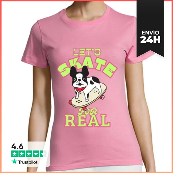 Camiseta Mujer Clásica Skate De Verdad LaTostadora