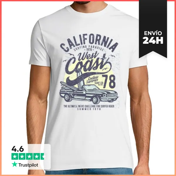 Camiseta Hombre Clásica California West Coast LaTostadora