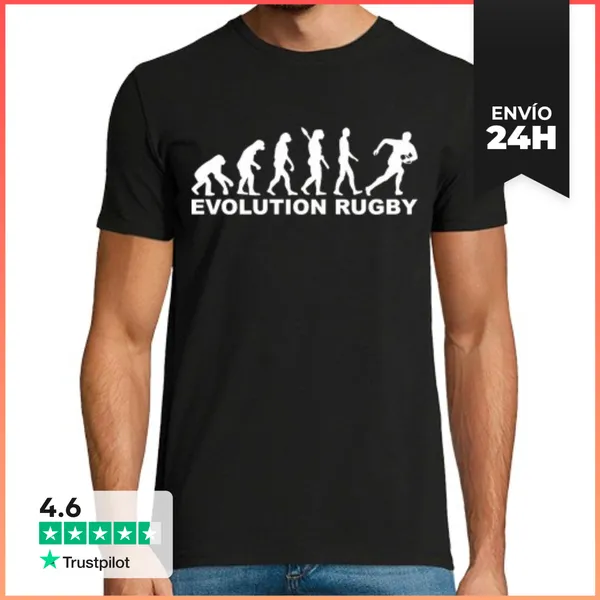Camiseta Hombre Clásica Evolución Del Rugby LaTostadora