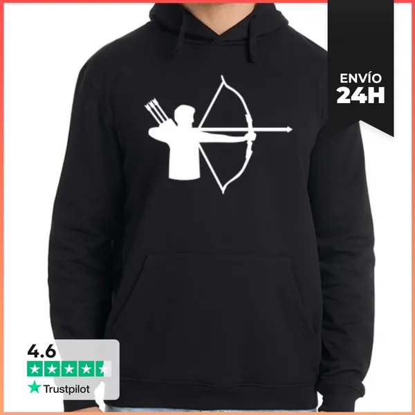 Sudadera Unisex Con Capucha Tiro Al Arco LaTostadora
