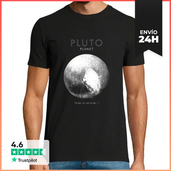 Camiseta Hombre Clásica Plutón-ser O No-astronomía-planeta