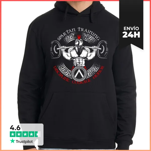 Sudadera Unisex Con Capucha Spartan Gym LaTostadora