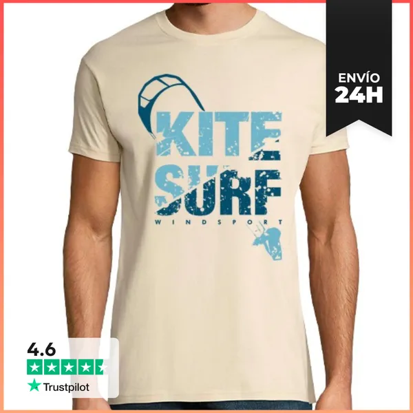 Camiseta Hombre Clásica Kitesurf 3 LaTostadora