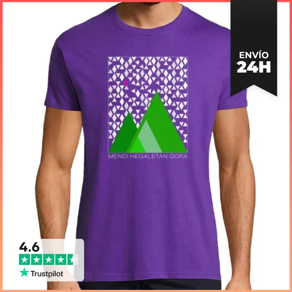 Camiseta Hombre Clásica MENDI HEGALETAN GORA LaTostadora