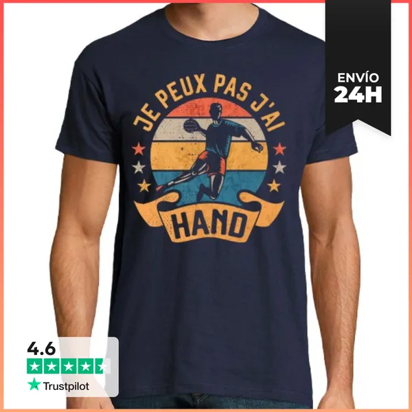 Camiseta Hombre Clásica Je Peux Pas Jai Mano Balonmano