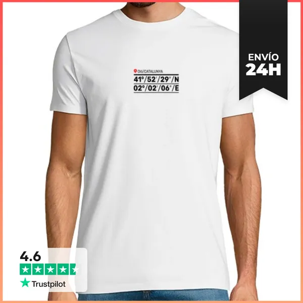 Camiseta Hombre Clásica NOMS CASES OLÓ DAVANT I DARRERE - NEGRE
