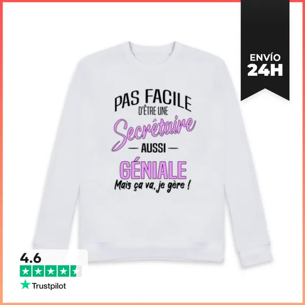 Sudadera Unisex Increíble Secretaria Divertida Secretar